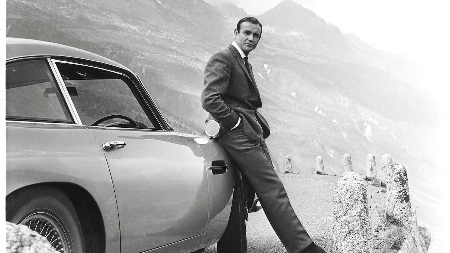 James Bond, Sean Connery, Goldfinger with Aston Martin DB5