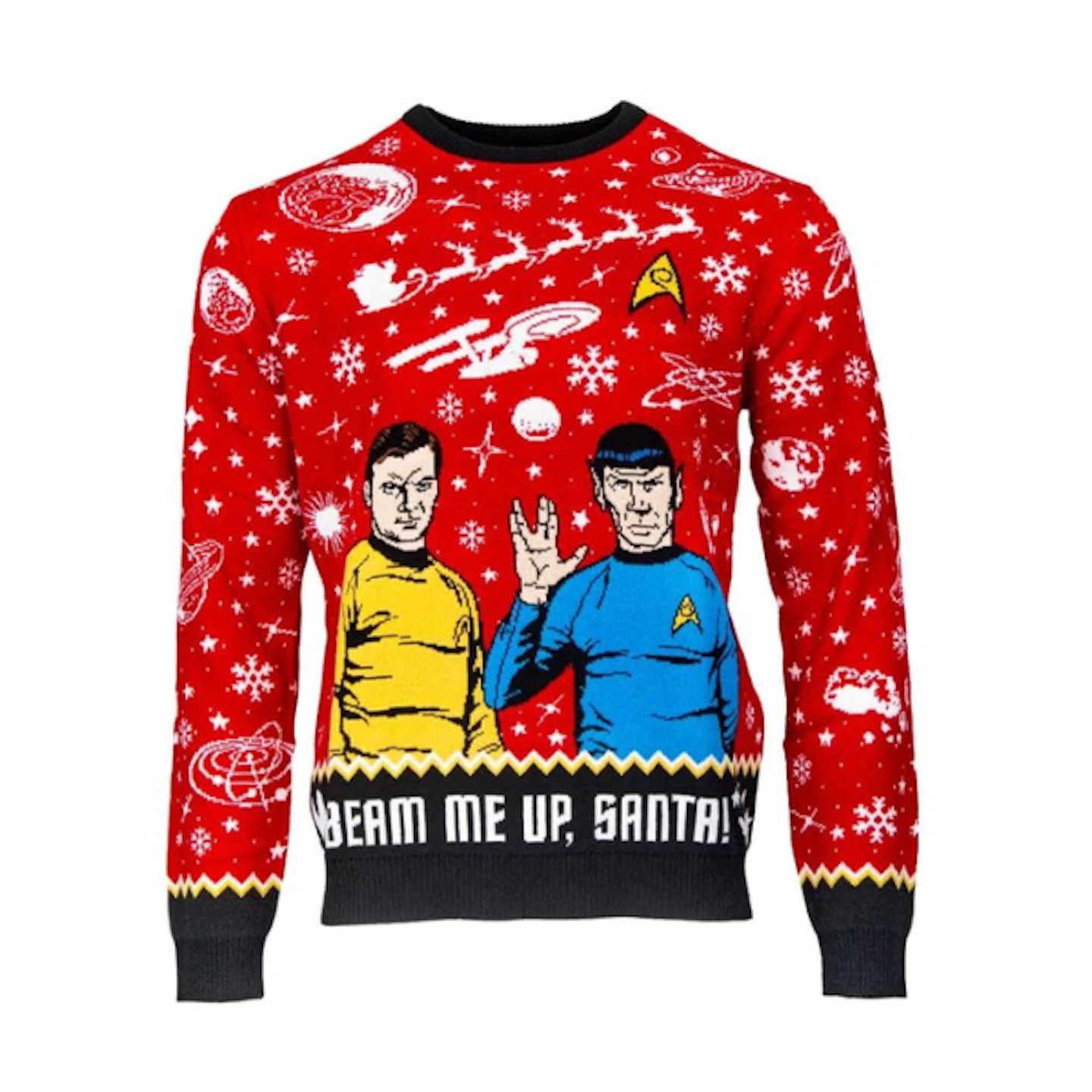 Official Star Trek ‘Beam Me Up, Santa!’ Christmas Jumper / Ugly Sweater